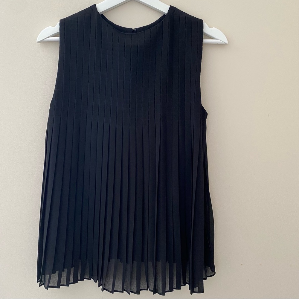 Massimo Dutti Pleated Swing Sleeveless Top Size 4 - Picture 3 of 6